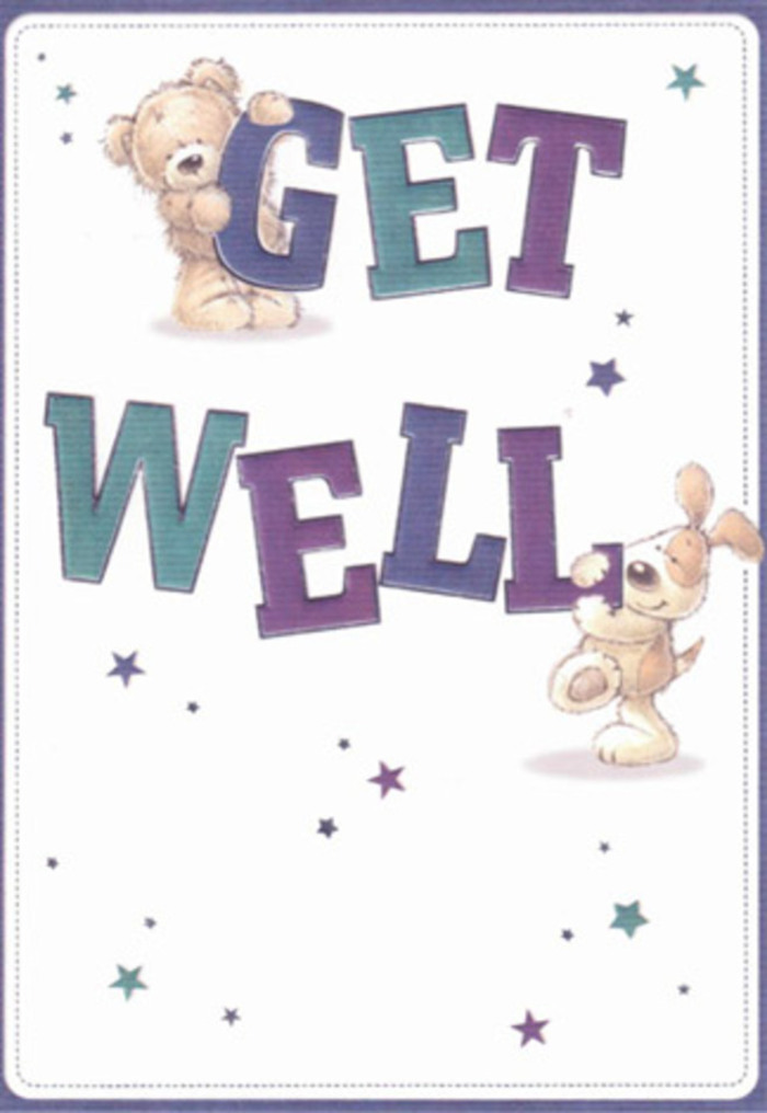 A celebration of kindness unfolds in this get well card, painted with the bright, caring spirit of Wapping's local community. Here, a lovable bear and a floppy-eared puppy play the roles of gentle messengers, their faces expressive with empathy and joy. Around them, playful stars dance in lively blues and purples, a subtle nod to the sparkling lights reflected on the Thames by King Edward Memorial Park. The typography-large and confident in gradient shades of aqua and plum-anchors the design, adding a sense of grounding comfort. The soft textures of the characters' fur are rendered with such skill that one almost feels their downy fluff under gentle hands, mirroring the tactile pleasure of fresh floral petals arranged in a vase at home. This vibrant composition echoes the philosophy of local florists: every element placed not just for beauty, but for the emotional lift it brings. Imagining the card paired with a get well arrangement delivered from a nearby shop-perhaps past Tobacco Dock or along the canal-amplifies its message of nurturing solace. Thoughtful, uplifting, and perfect for all ages, this card radiates an airiness and light that is unmistakably Wapping.